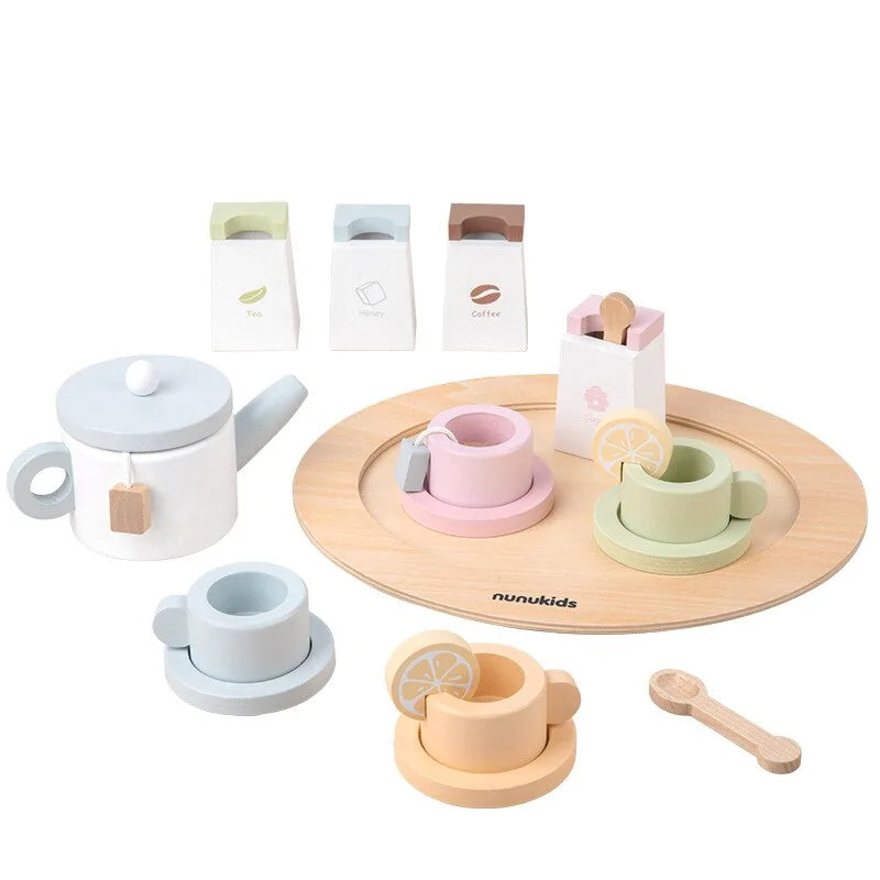 Creative wooden toy set for role-play and educational fun