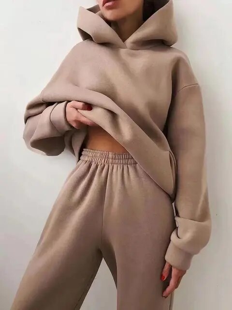 Women's fleece hoodie and jogging trousers set – Autumn Magic by Marivelle
