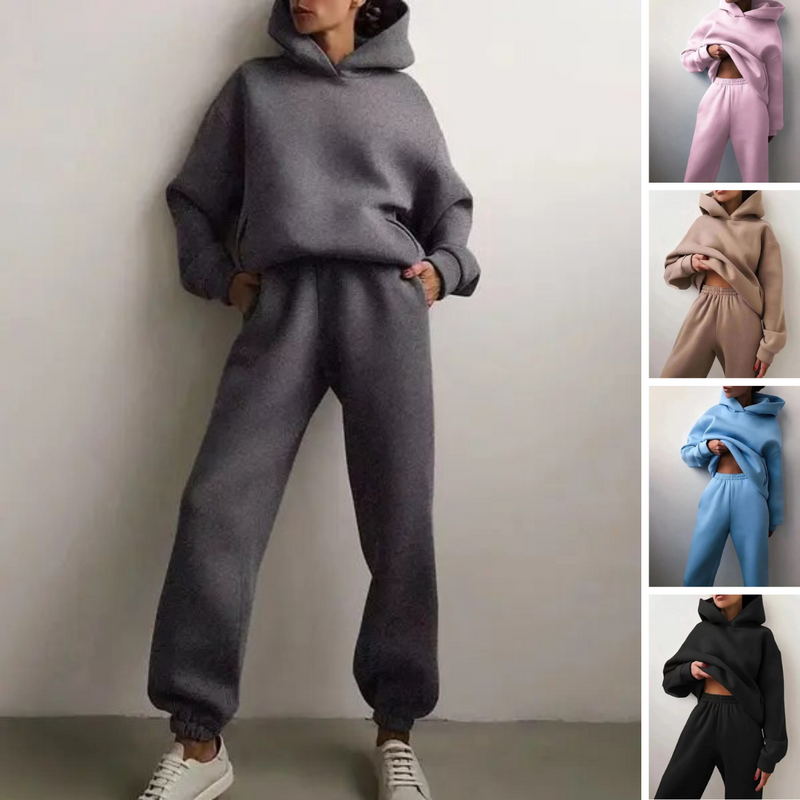 Women's fleece hoodie and jogging trousers set – Autumn Magic by Marivelle