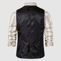 Vintage Men's Waistcoat with Checked Pattern – Henri