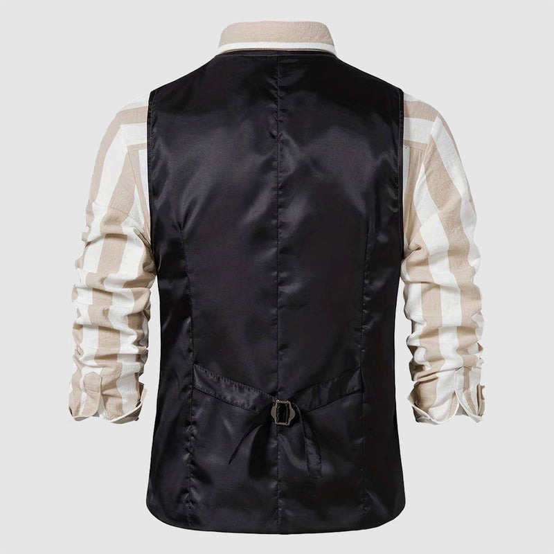 Vintage Men's Waistcoat with Checked Pattern – Henri
