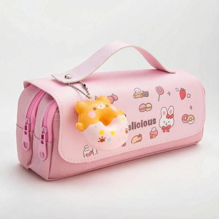 Kawaii Dual Zip Pencil Case - Fidgetfold