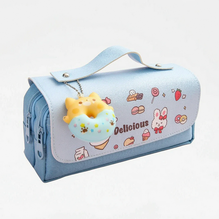 Kawaii Dual Zip Pencil Case - Fidgetfold