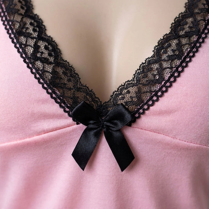 Lace-Trimmed Pyjama Short Set - Roxanne