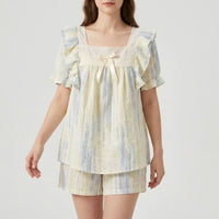 Lace Trim Pyjama Short Set - Dolores