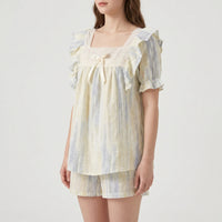 Lace Trim Pyjama Short Set - Dolores