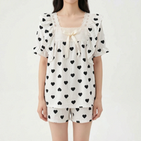Lace Trim Pyjama Short Set - Dolores
