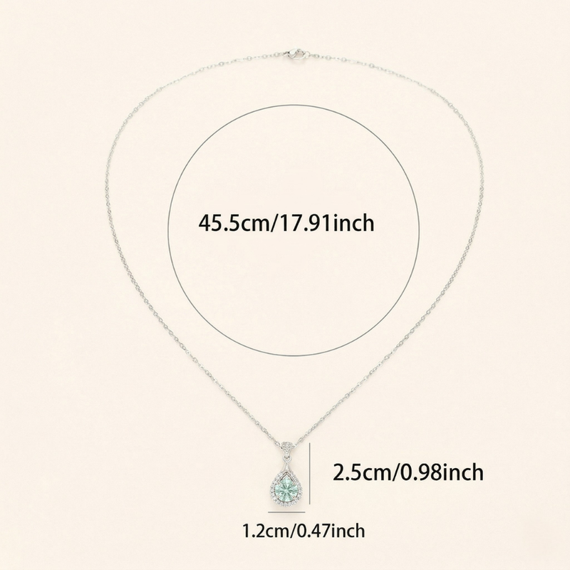 Ladies Teardrop Pendant Necklace - Mentari