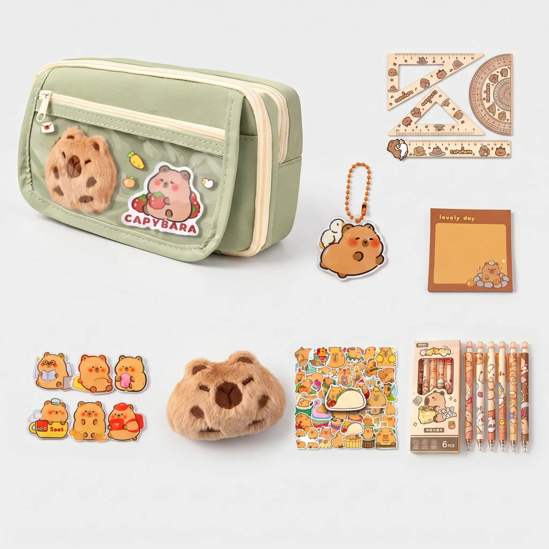Large Capacity Multi-Compartment Stationery Pouch - Pouchio