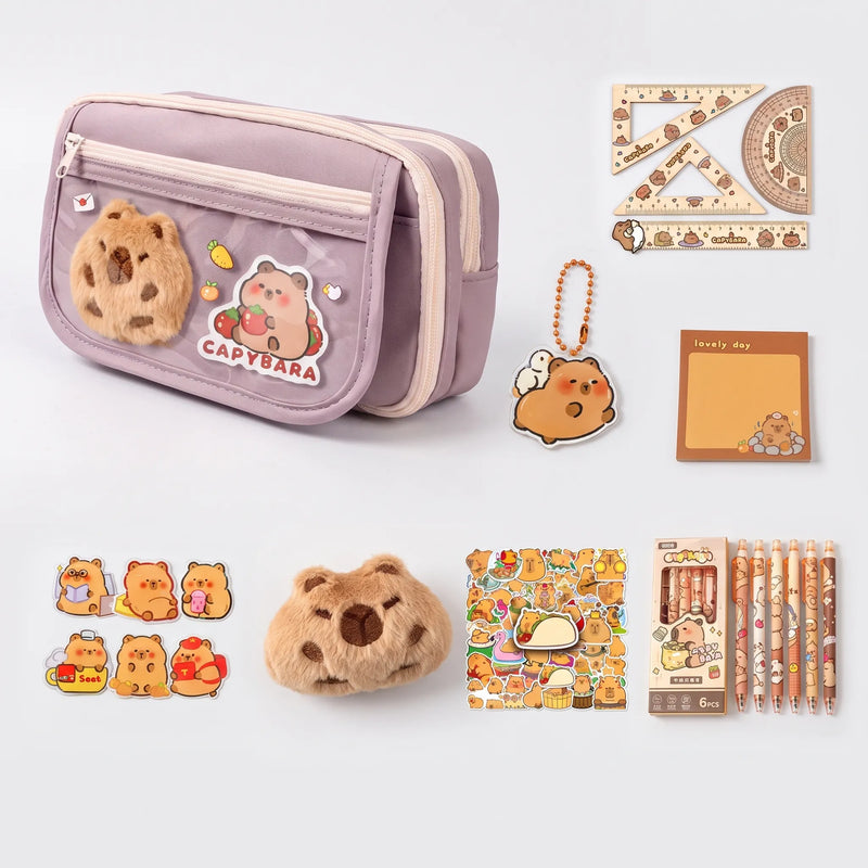 Large Capacity Multi-Compartment Stationery Pouch - Pouchio