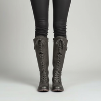 Lederstiefel Mit Schnürung - Gabriele