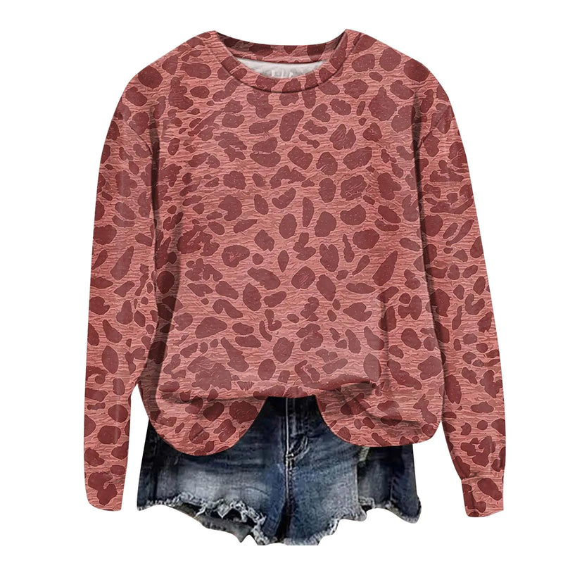 Leopard Print Oversized Sweatshirt - Lana