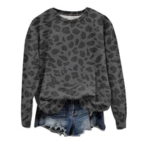 Leopard Print Oversized Sweatshirt - Lana