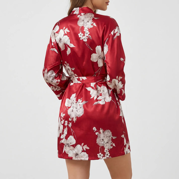 Lightweight Floral Summer Dressing Gown - Vicky