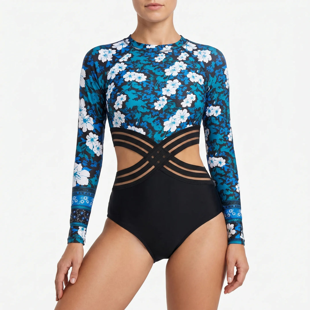 Long-Sleeve Cut-Out Swimsuit - Vespira