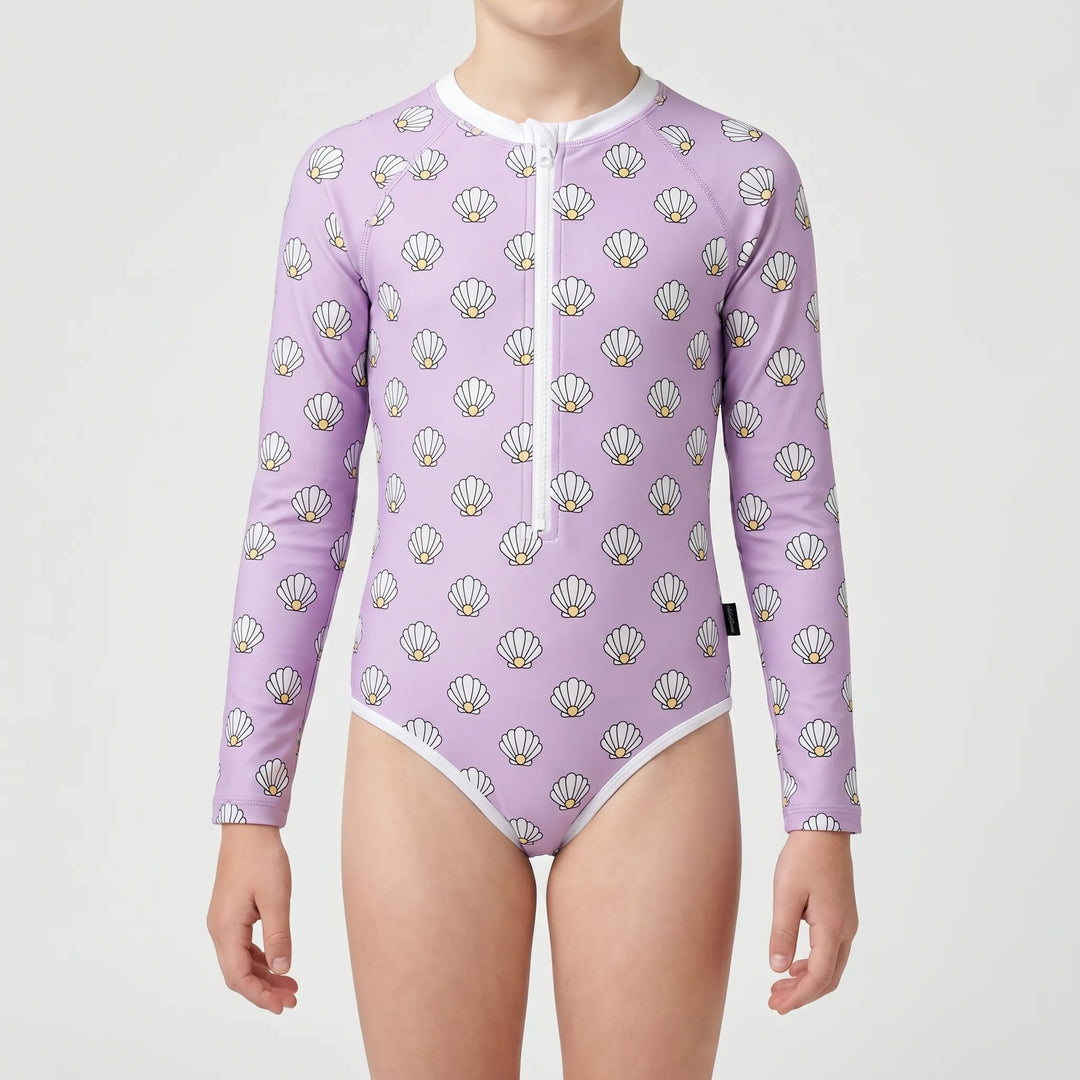 Long-Sleeved Children's Swimsuit - Pebblekin