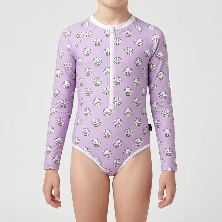 Long-Sleeved Children's Swimsuit - Pebblekin