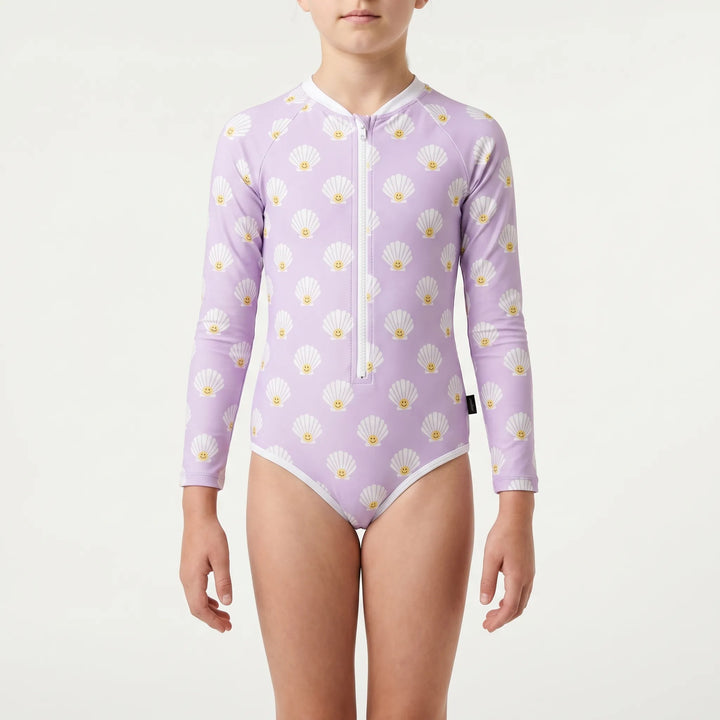 Long-Sleeved Children's Swimsuit - Pebblekin