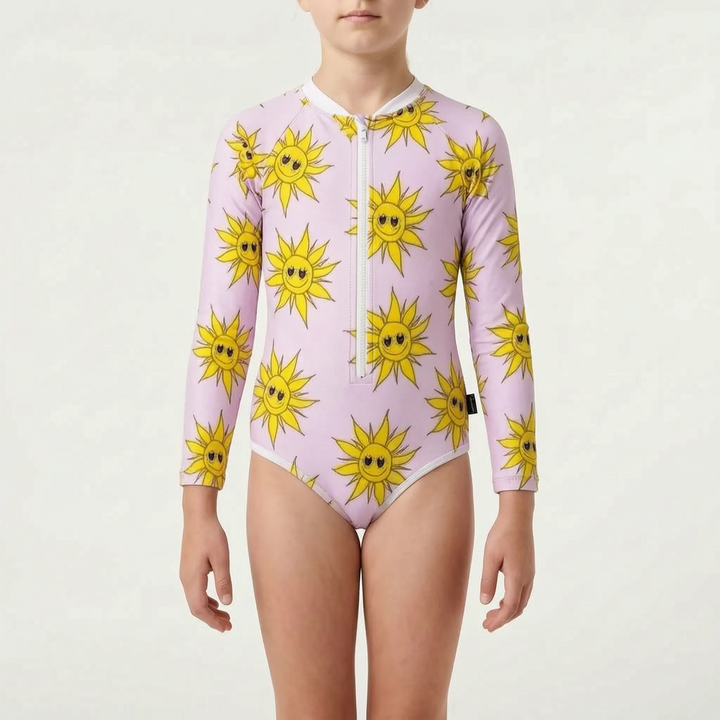 Long-Sleeved Children's Swimsuit - Pebblekin