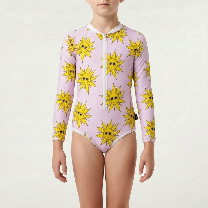 Long-Sleeved Children's Swimsuit - Pebblekin