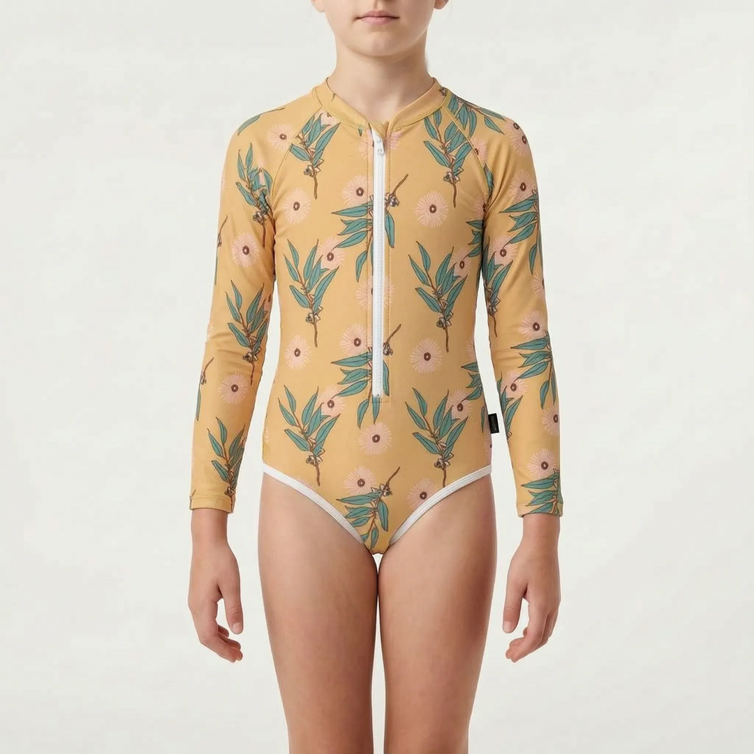 Long-Sleeved Children's Swimsuit - Pebblekin
