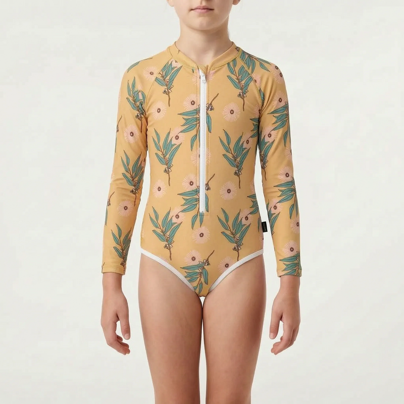 Long-Sleeved Children's Swimsuit - Pebblekin
