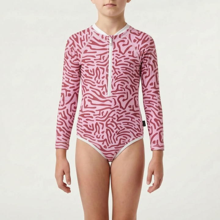 Long-Sleeved Children's Swimsuit - Pebblekin