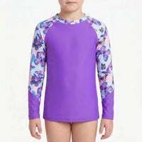 Long-Sleeved Rash Guard For Girls - Velyra