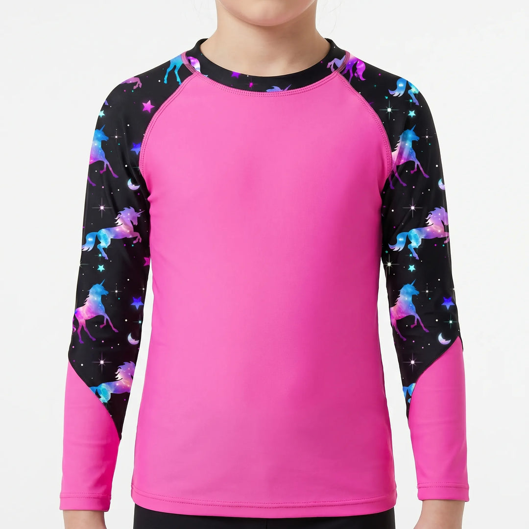 Long-Sleeved Rash Guard For Girls - Velyra
