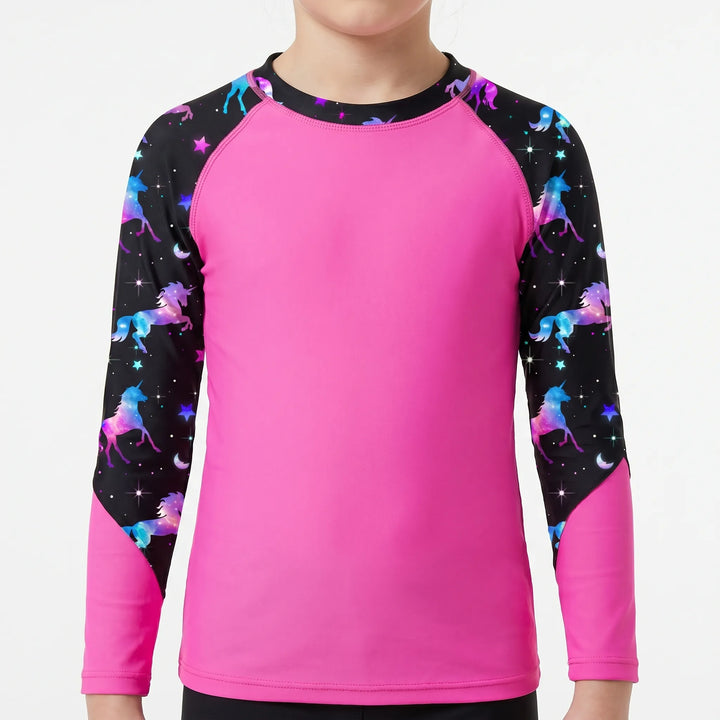 Long-Sleeved Rash Guard For Girls - Velyra