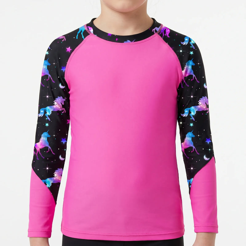 Long-Sleeved Rash Guard For Girls - Velyra