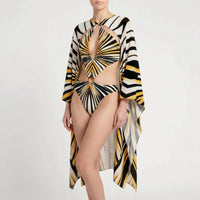 Long Sleeve Cutout Monokini - Tropina