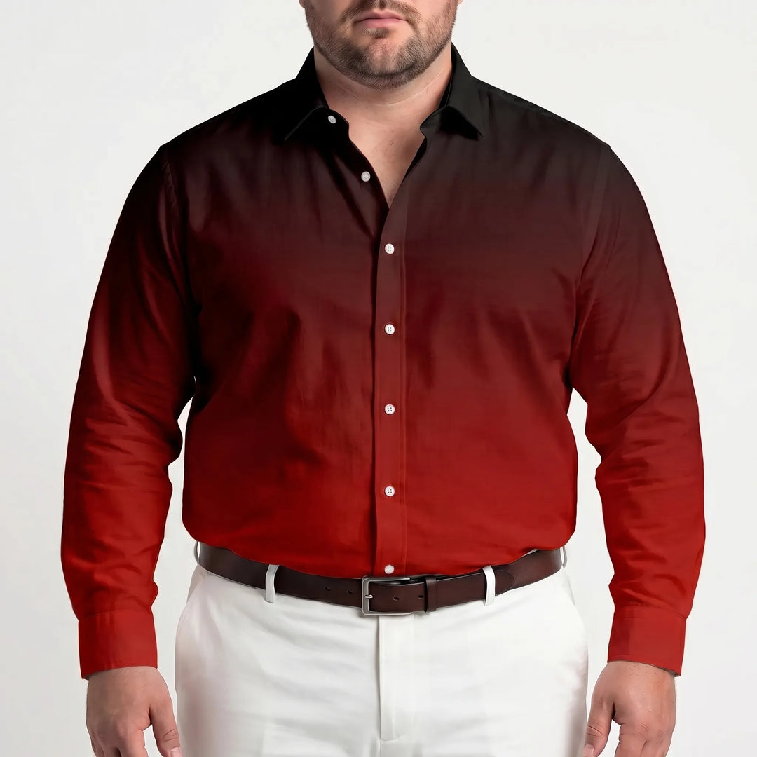 Long Sleeve Gradient Button-Down Shirt - Herbert
