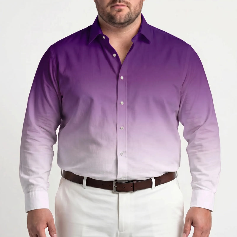 Long Sleeve Gradient Button-Down Shirt - Herbert