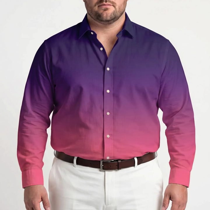 Long Sleeve Gradient Button-Down Shirt - Herbert