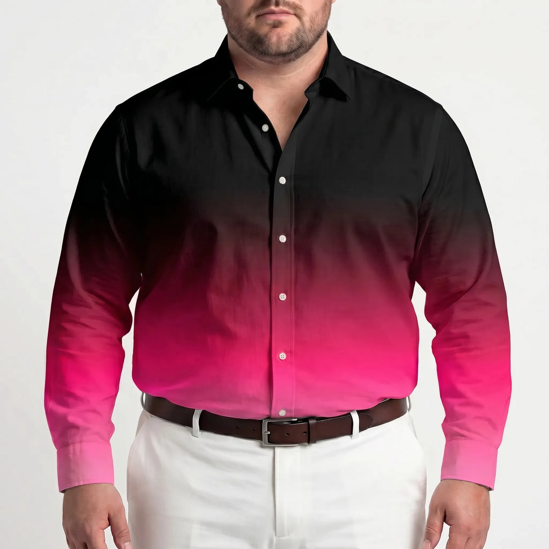 Long Sleeve Gradient Button-Down Shirt - Herbert