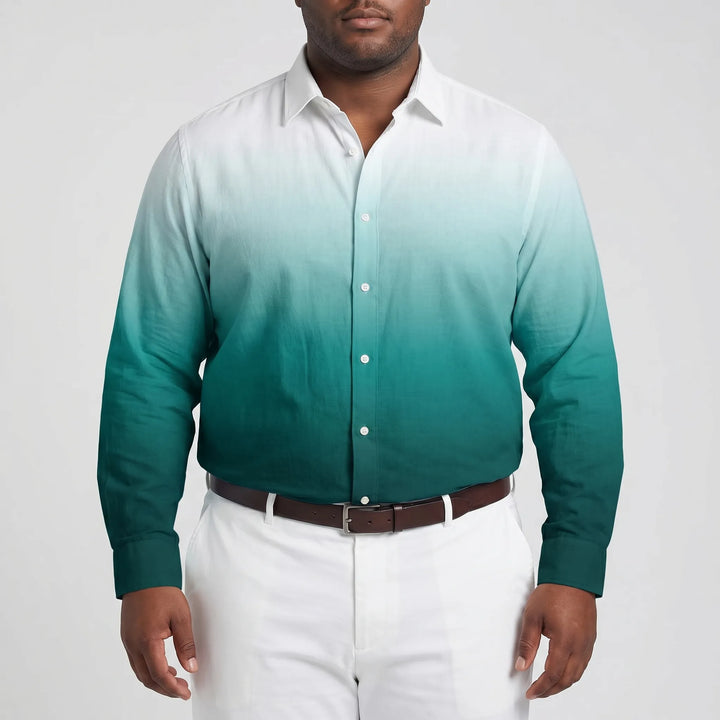Long Sleeve Gradient Button-Down Shirt - Herbert