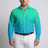Long Sleeve Gradient Button-Down Shirt - Herbert