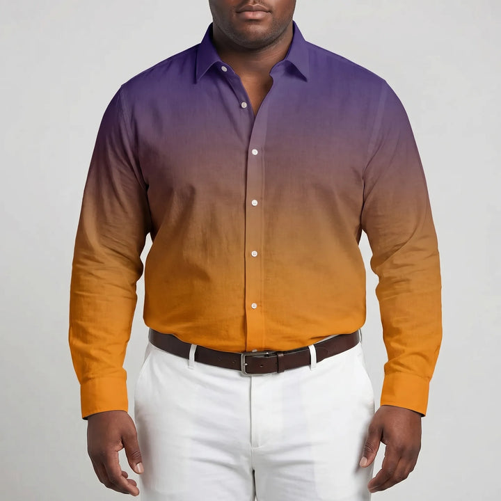 Long Sleeve Gradient Button-Down Shirt - Herbert