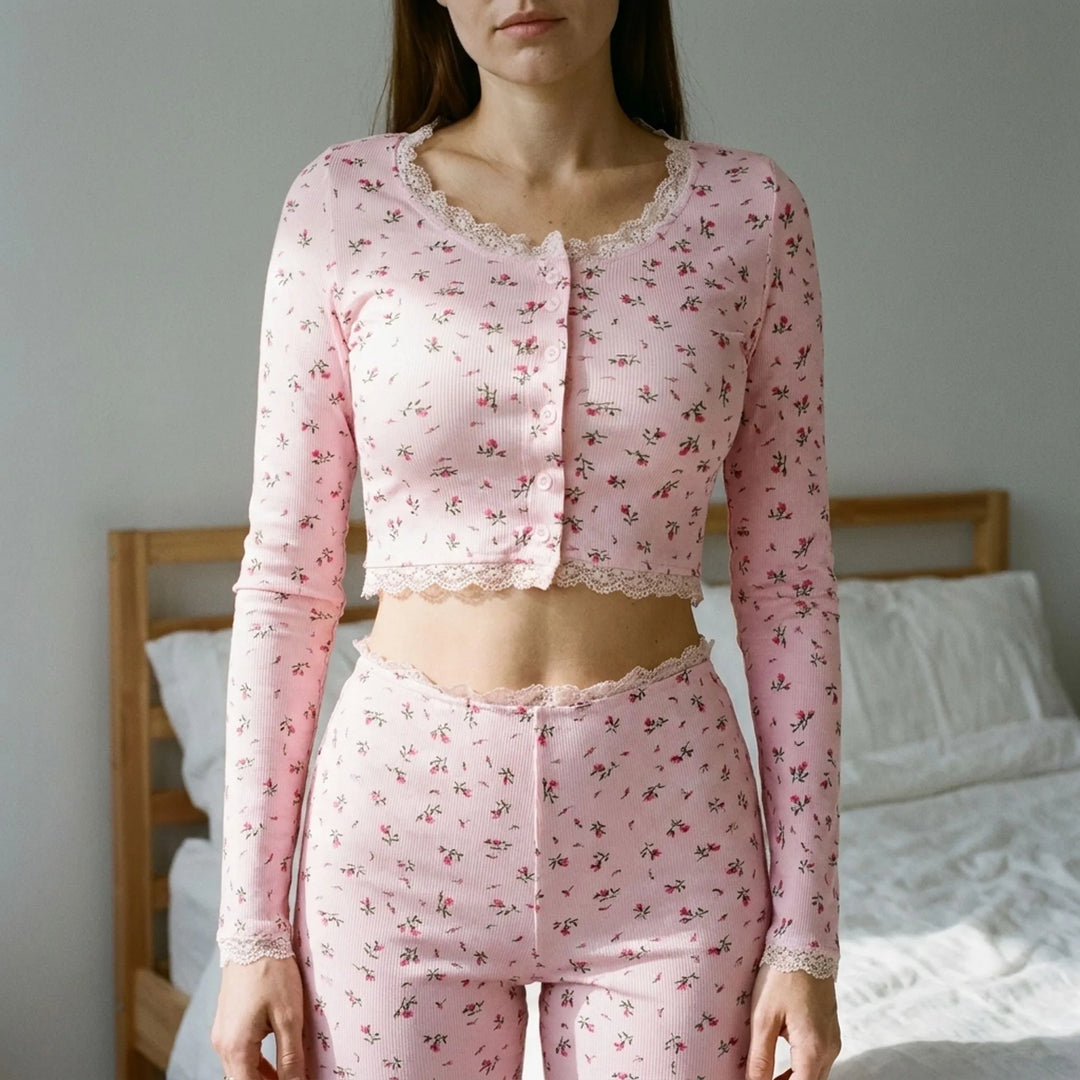 Long Sleeve Pyjama Set - Jeannette