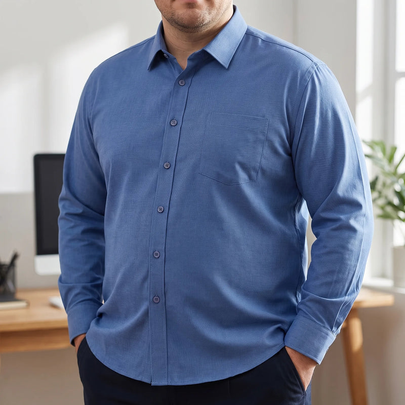 Long Sleeve Relaxed Fit Button-Up Shirt - Donnie