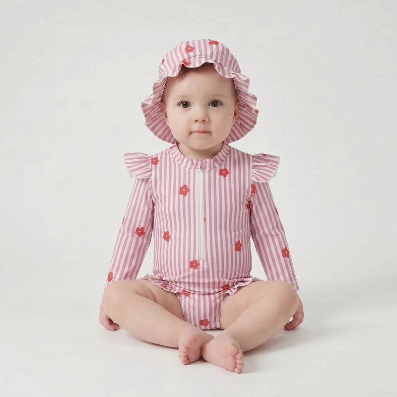Long Sleeve Toddler Swimsuit - Frillaby