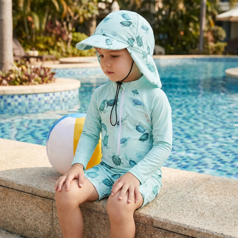 Long Sleeve Toddler Swimsuit Set - Shellkin
