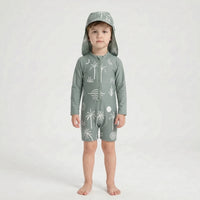 Long Sleeve Toddler Swimsuit Set - Shellkin