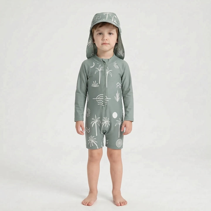 Long Sleeve Toddler Swimsuit Set - Shellkin