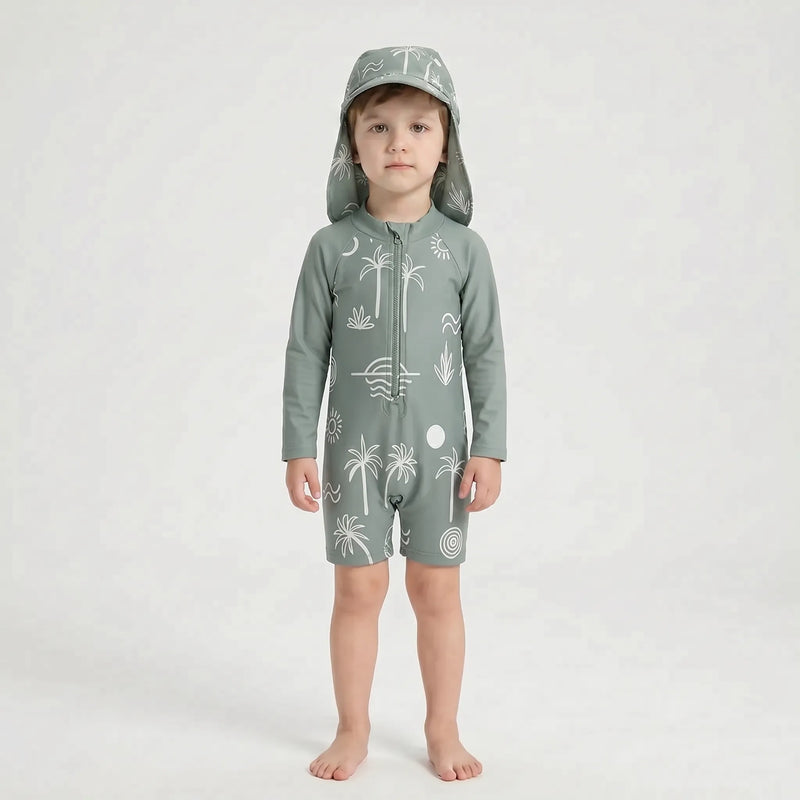 Long Sleeve Toddler Swimsuit Set - Shellkin