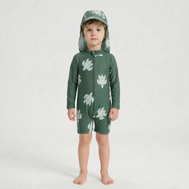 Long Sleeve Toddler Swimsuit Set - Shellkin