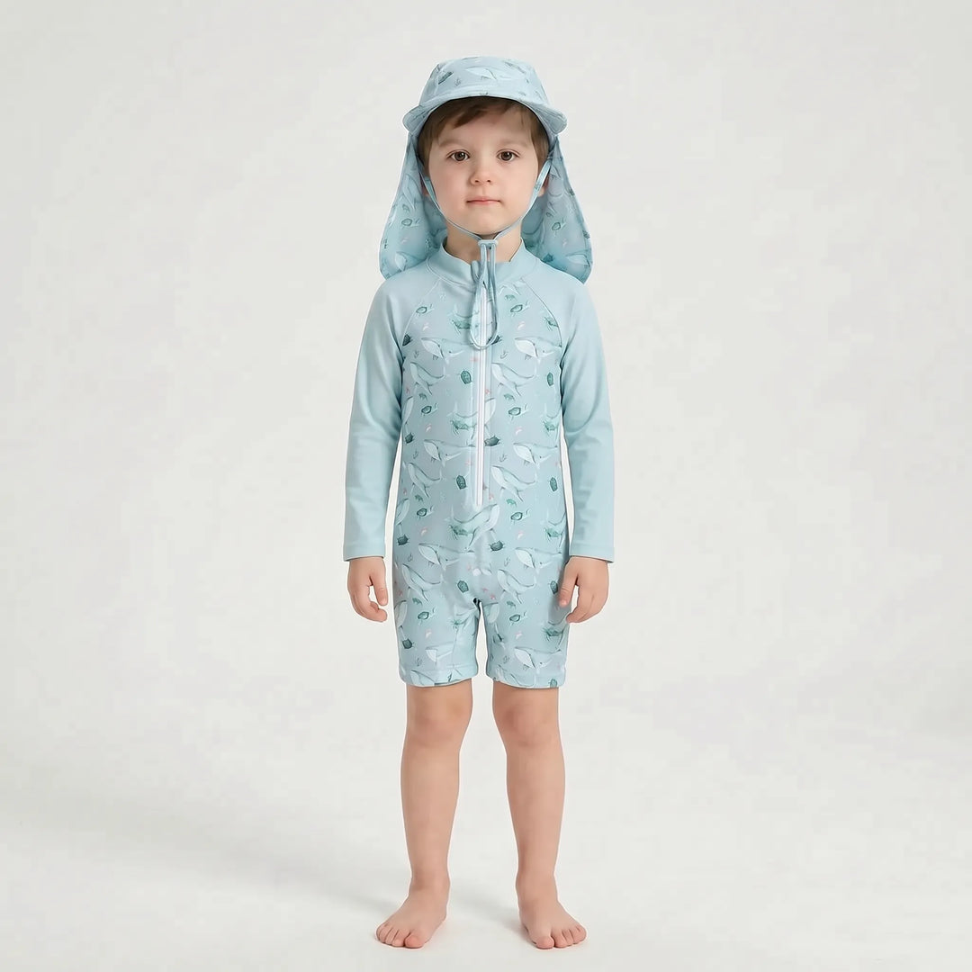Long Sleeve Toddler Swimsuit Set - Shellkin