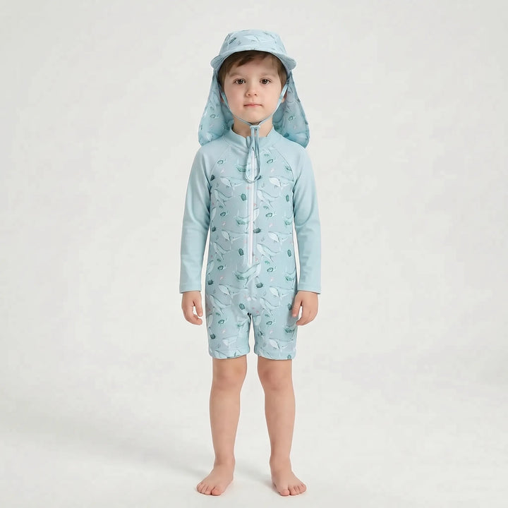 Long Sleeve Toddler Swimsuit Set - Shellkin
