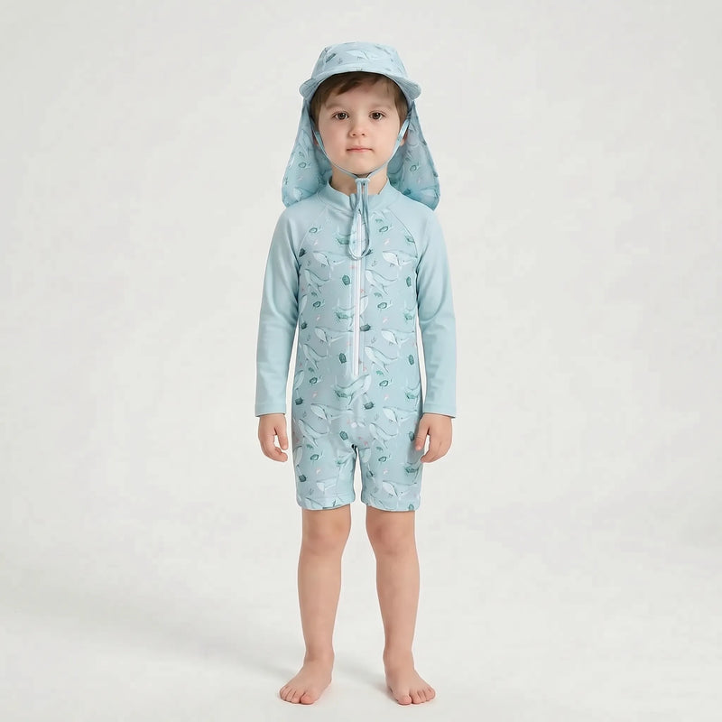 Long Sleeve Toddler Swimsuit Set - Shellkin